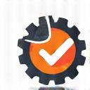 Icon with gears and a checkmark, symbolizing refinement and confirmation.