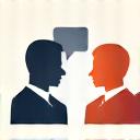 Icon representing conversation and consultation.